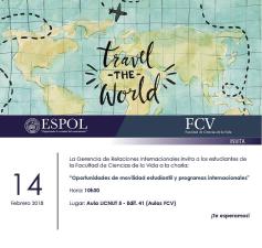 Charla: Oportunidades de movilidad estudiantil y programas internacionales