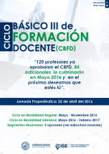 Afiche Ciclo Básico III de Formación Docente
