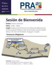 Sesión de Bienvenida PRA