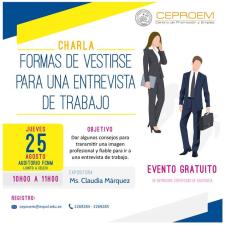 CHARLA: FORMAS DE VESTIRSE PARA UNA ENTREVISTA DE TRABAJO