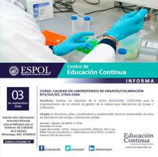 CURSO: CALIDAD EN LABORATORIOS DE ENSAYOS/CALIBRACIÓN