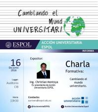 Charla Formativa: Cambiando el mundo universitario