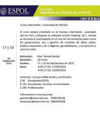 Curso Intermedio - Avanzado de ARCGIS