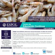 Curso: Sostenibilidad y Bienestar Animal orientados al Cultivo de Camarón