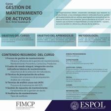 Curso: Gestión de mantenimiento de activos