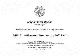 Inauguración del edificio de la UBEP