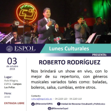 Lunes Culturales: Roberto Rodríguez