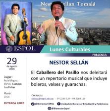 Lunes Culturales: Presentación del Caballero del Pasillo, Néstor Sellán