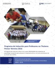 Programa de Inducción I T2016