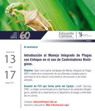 Seminario: Introducción al manejo integrado de plagas con enfoque en el uso de controladores biológicos