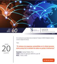 Seminario: El número de especies comestibles en la dieta humana como proxy de la calidad de esta en  países biodiversos