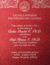 Investidura de Rectora y Vicerrector Académico