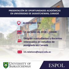 Charla: Oportunidades de estudios de postgrado en Canadá