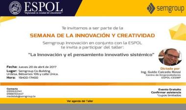 Taller: La Innovación y el Pensamiento Innovativo Sistémico