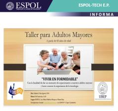 Taller para adultos mayores: Vivir en formidable