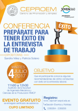Conferencia: Prepárate para tener éxito en la entrevista de trabajo