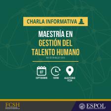 Charla Informativa sobre Maestría En Gestión del Talento Humano