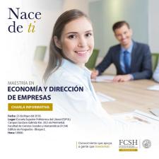 Charla informativa de la Maestría en Economía y Dirección de Empresas