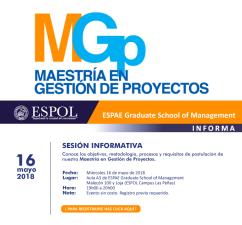 Sesión informativa de la Maestría en Gestión de Proyectos