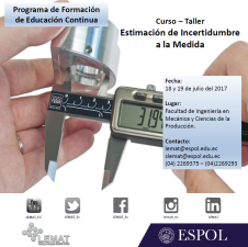 Curso-Taller: Estimación de incertidumbre a la medida