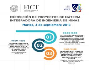 Exposición de proyectos de materia integradora de Ingeniería en Minas
