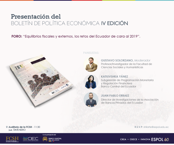 Presentación del Boletín de Política Económica IV edición