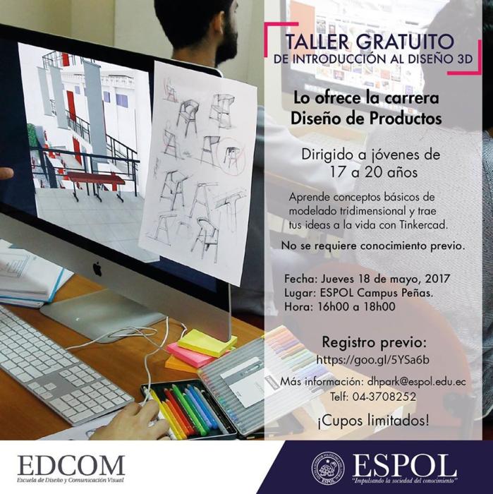 Taller gratuito de introducción al Diseño 3D