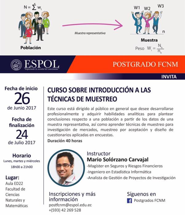 Curso sobre introducción a las técnicas de muestreo