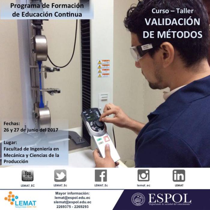 Curso-Taller: Validación de Métodos