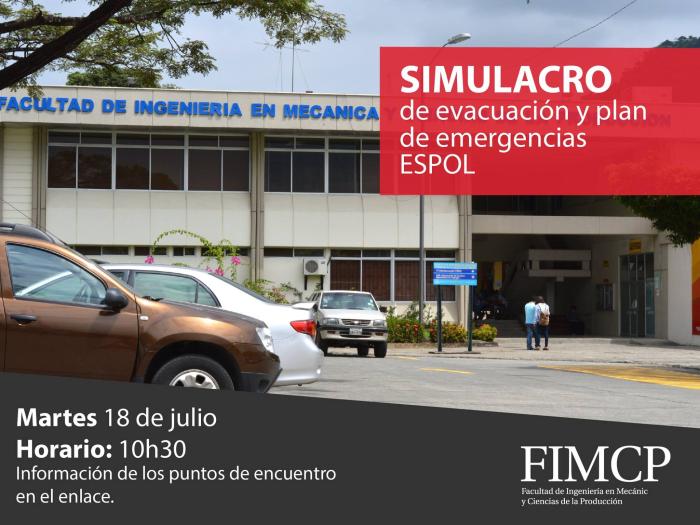 Simulacro de evacuación y plan de emergencias ESPOL