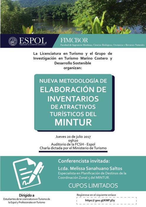 Charla: Nueva metodología de elaboración de inventarios de atractivos turísticos del Mintur