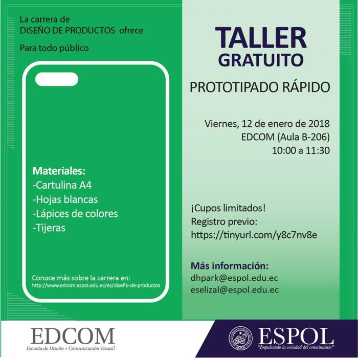 Taller gratuito de prototipado rápido