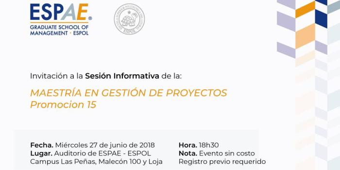 Sesión informativa de la Maestría en Gestión de Proyectos