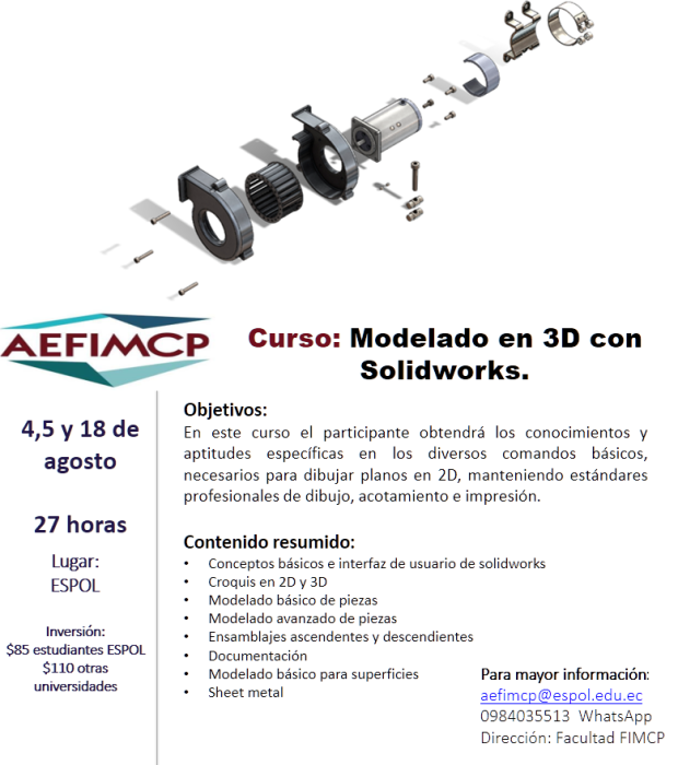 Curso: Modelado en 3D con Soliworks.