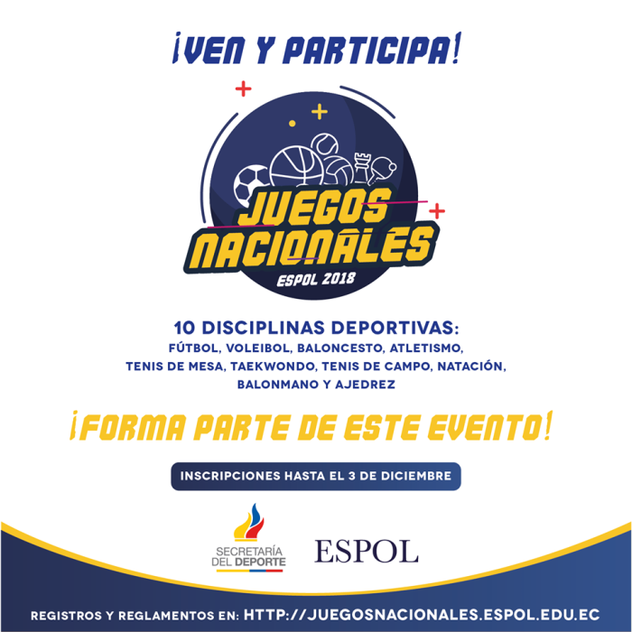 Juegos nacionales ESPOL 2018