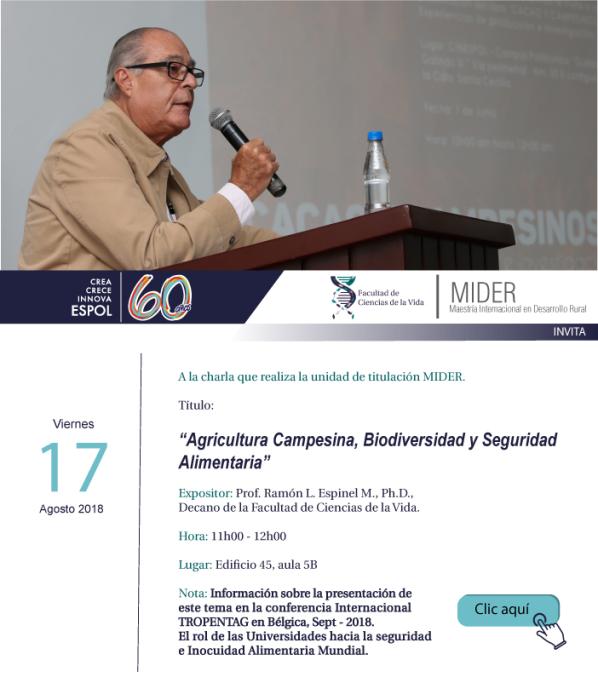 Charla: Agricultura, Biodiversidad y Seguridad Alimentaria