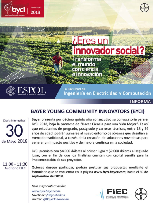 Charla informativa del Bayer Young Community Innovators