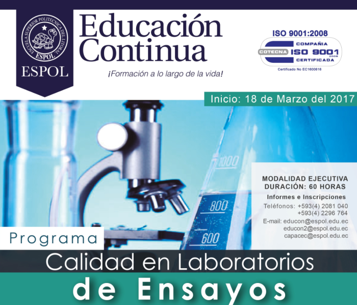 Programa calidad en laboratorios de ensayos