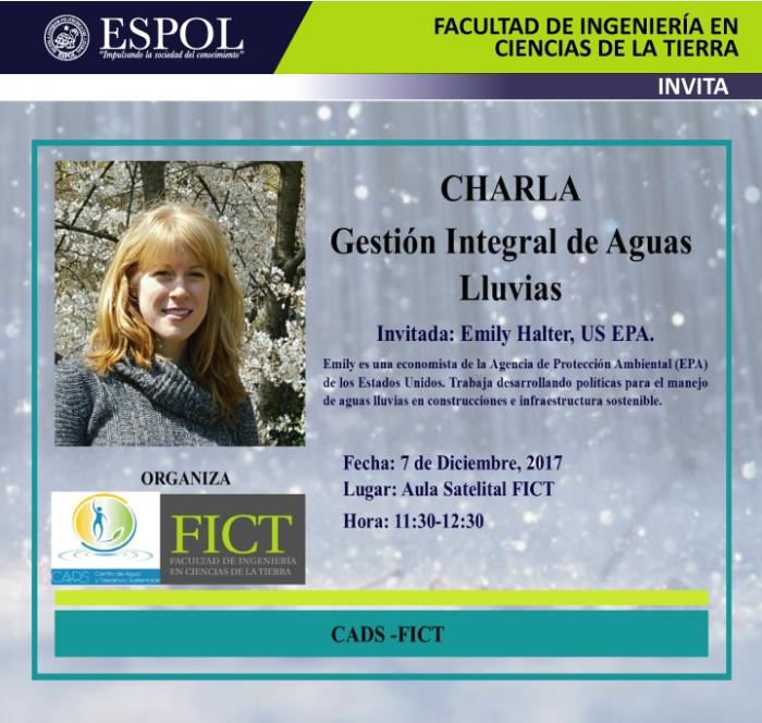 Charla: Gestión integral de las aguas lluvias