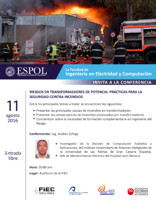 CONFERENCIA: RIESGOS EN TRANSFORMADORES DE POTENCIA, PRÁCTICAS PARA LA SEGURIDAD CONTRA INCENDIOS