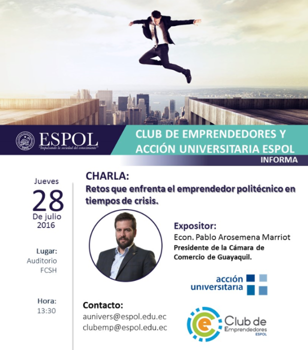 Charla "Retos que enfrenta el emprendedor politécnico en tiempos de crisis"