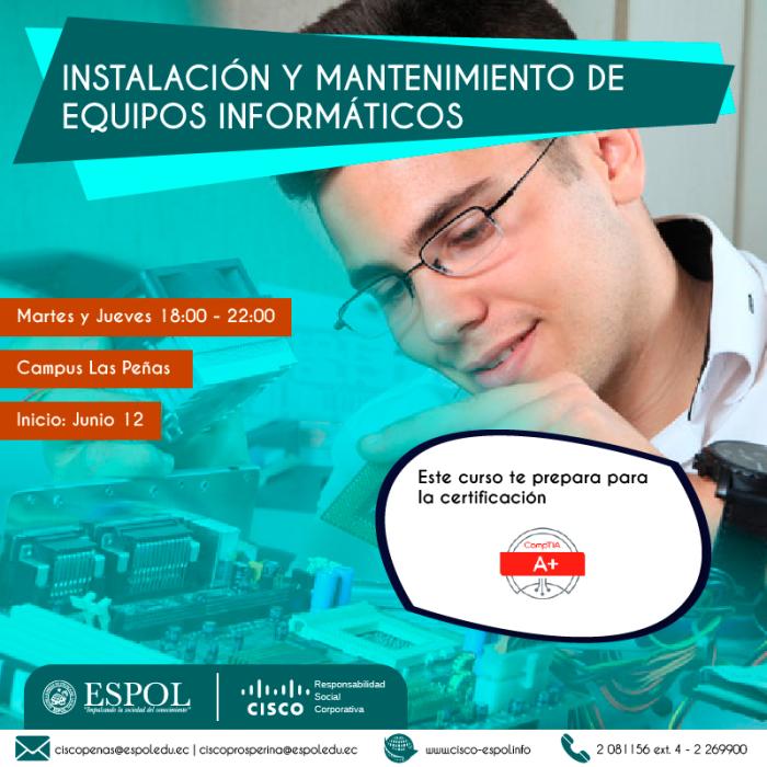 Curso: Instalación y mantenimiento de equipos informáticos