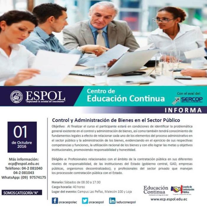 Curso: 'Control y Administración de Bienes en el sector público'