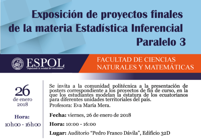 Exposición de proyectos finales de la materia Estadística Inferencial