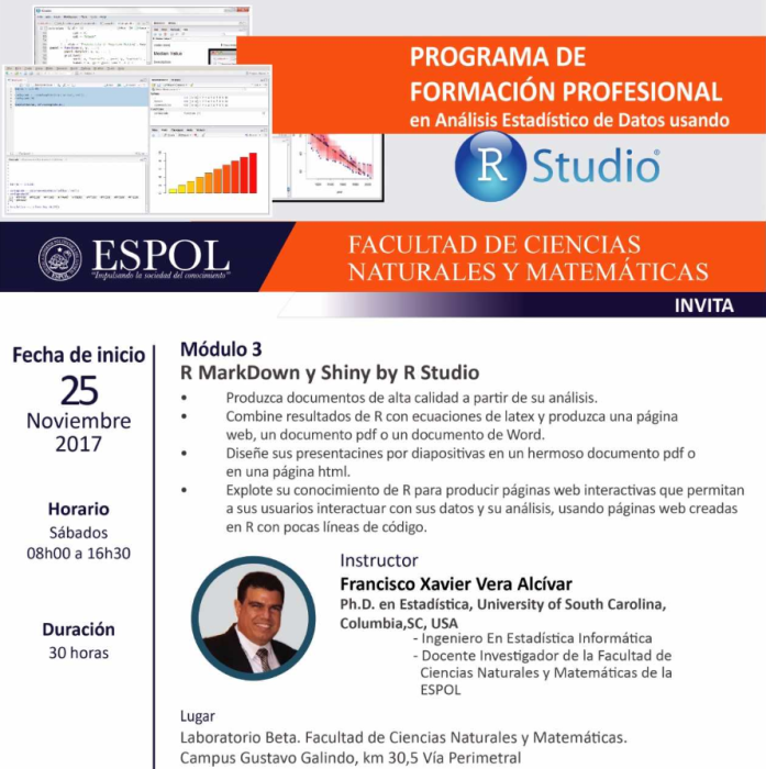 Programa de formación profesional en análisis estadístico de datos usando R Studio