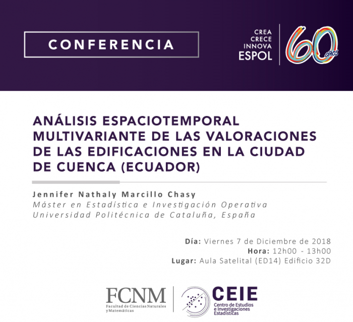 Conferencia: Análisis espacio temporal multivariante de las valoraciones de las edificaciones en la ciudad de Cuenca (Ecuador)