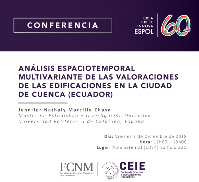 Conferencia: Análisis espacio temporal multivariante de las valoraciones de las edificaciones en la ciudad de Cuenca (Ecuador)