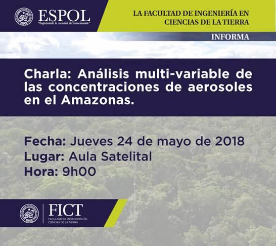 Charla: Análisis multivariable de de las concentraciones de aerosoles en el Amazonas