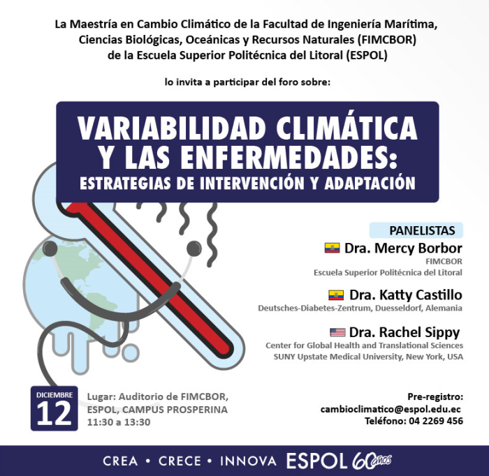 Foro "Variabilidad climática y las enfermedades: Estrategias de intervención y adaptación".