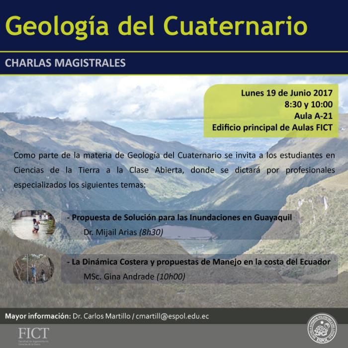 Charlas: Geología del Cuaternario